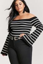 Forever21 Plus Size Stripe Off-the-shoulder Sweater