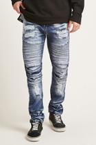 Forever21 Victorious Faded Moto Jeans