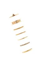 Forever21 Gold & Clear Geo Cutout Ring Set