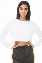 Forever21 Lantern-sleeve Cropped Tee