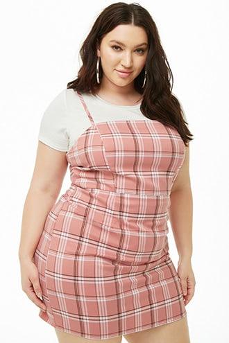 Forever21 Plus Size Tartan Plaid Mini Dress