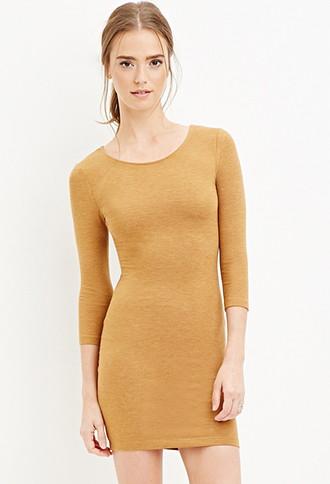 Forever21 Women's  Classic Midi Dress (bronze)