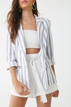 Forever21 Striped Notched Collar Blazer