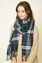 Forever21 Fringed Plaid Oblong Scarf