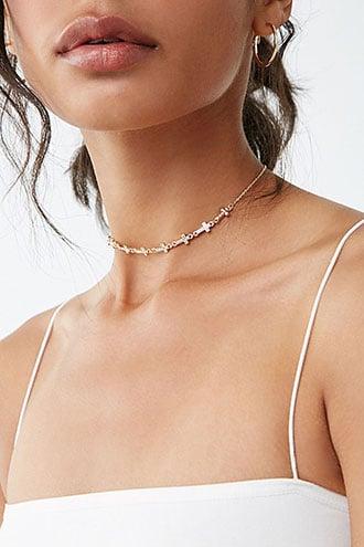 Forever21 Cross Charm Chain Choker