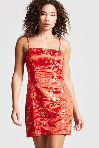 Forever21 Floral Jacquard Square-neck Dress