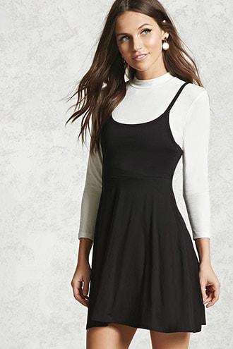 Forever21 Mock Neck Combo Dress