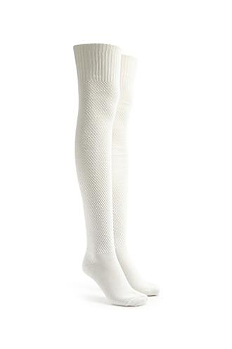 Forever21 Honeycomb Knit Over-the-knee Socks