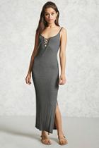Forever21 Striped Lace-up Cami Dress