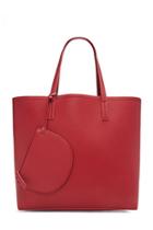 Forever21 Burgundy Structured Faux Leather Tote