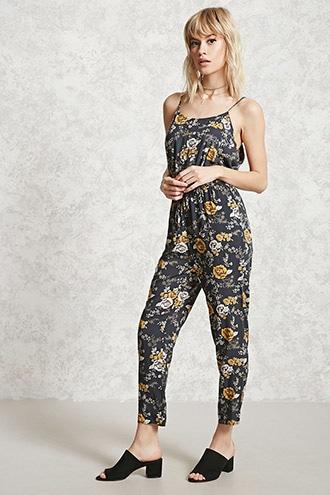 Forever21 Floral Cami Jumpsuit