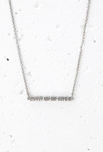 Forever21 Geo Bar Pendant Necklace