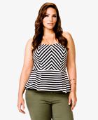 Striped Peplum Top