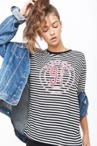 Forever21 Striped Print Tee