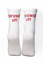 Forever21 Empower Up! Graphic Crew Socks
