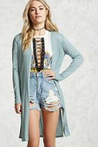 Forever21 Wide Ribbed Longline Cardigan