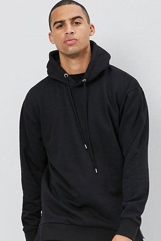 Forever21 Fleece Zip-hem Hoodie