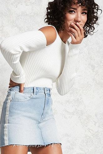 Forever21 Faded Denim Mini Skirt