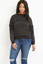 Forever21 Plus Women's  Plus Size Paneled Woven Pullover
