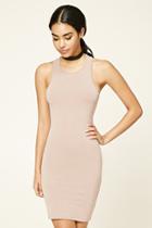 Forever21 Plus Women's  Taupe Stretch Knit Bodycon Dress