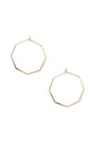 Forever21 Gold Geo Hoop Earrings