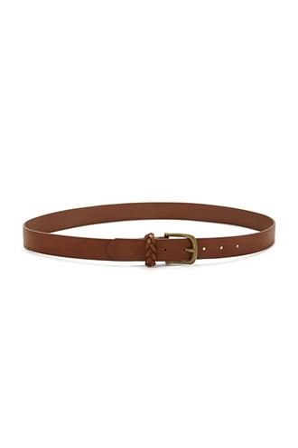Forever21 Brown Faux Leather Buckle Belt