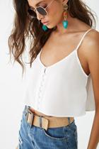 Forever21 Scoop Neck Button-front Cami
