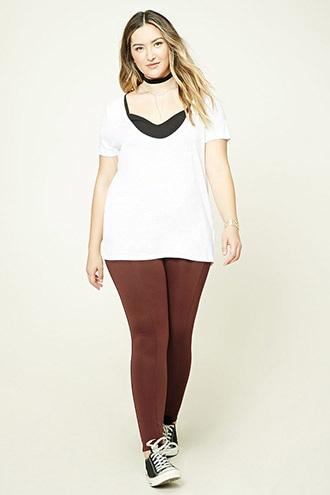 Forever21 Plus Women's  Brick Plus Size Leggings
