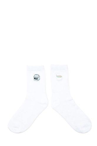 Forever21 Cereal And Milk Crew Socks