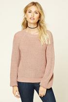 Love21 Women's  Mauve Contemporary Wool-blend Sweater