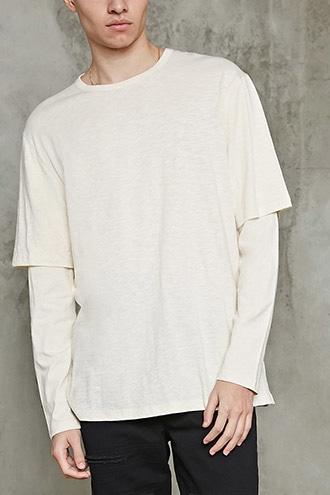 Forever21 Double-sleeve Slub Tee