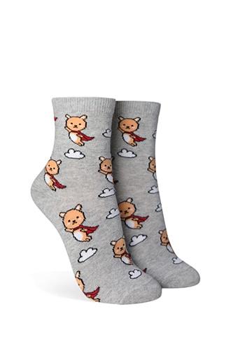 Forever21 Superhero Bear Crew Socks