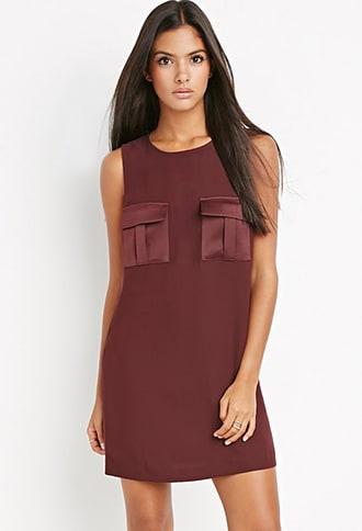 Forever21 Contemporary Utility-pocket Shift Dress