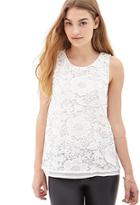 Forever21 Floral Crochet Tank