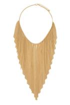 Forever21 Gold Chain Fringe Statement Necklace