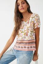Forever21 Textured Floral Top