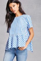 Forever21 Checkered Print Open-back Top