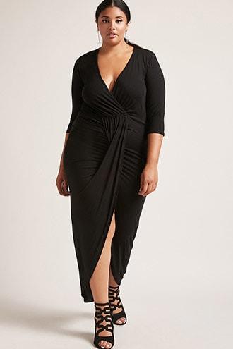 Forever21 Plus Size Surplice Midi Dress