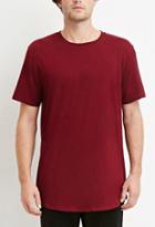21 Men Men's  Side-zip Cotton Tee (burgundy)