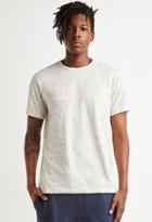 21 Men Men's  Marled Knit Tee (oatmeal/black)