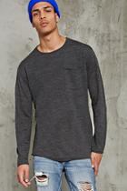21 Men Men's  Raw Rolled-trim Sweater