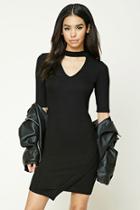 Forever21 Ribbed Knit V-neck Dress
