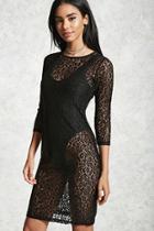 Forever21 Sheer Crochet Lace Dress