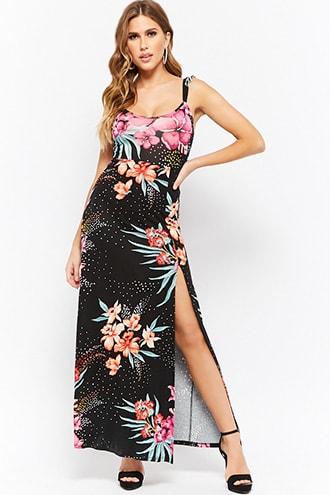 Forever21 Tropical Dot Maxi Dress