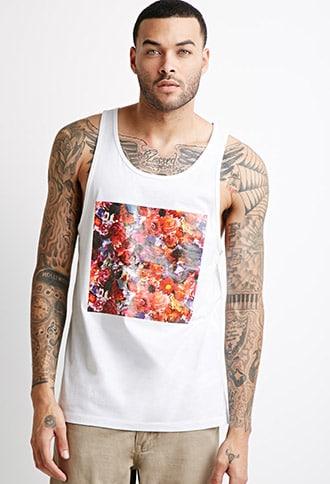 Forever21 Floral Print Tank