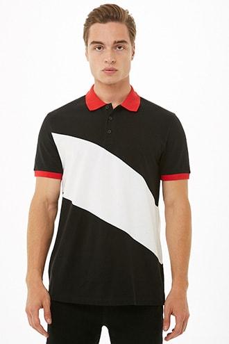 Forever21 Colorblock Contrast-trim Polo