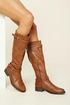 Forever21 Women's  Faux Leather Tall Boots