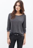 Forever21 Contemporary Heathered Raglan Sweater