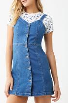 Forever21 Denim Button-front Mini Dress