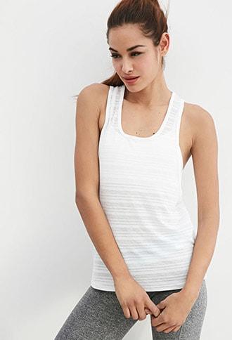 Forever21 Stripe Burnout Workout Tank